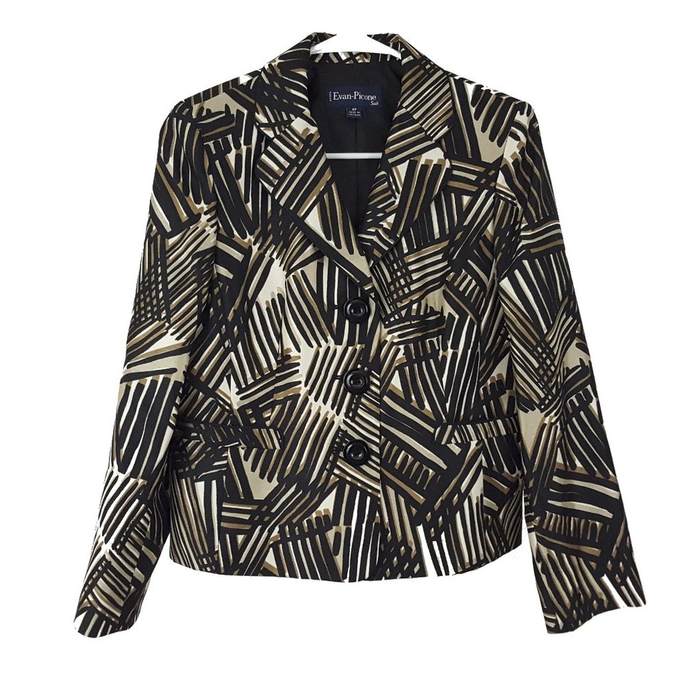 Evan-Picone Lightweight Three Button Blazer Suit Jacket, Petite Size 6P